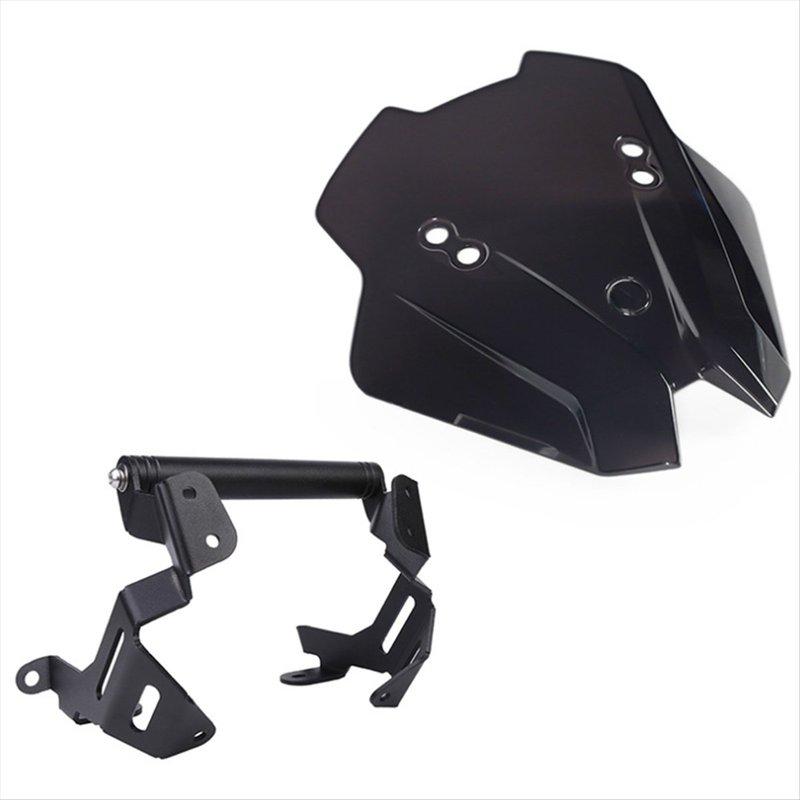 DTC2 Motorcycle Windshield Airflow Deflector + Phone Navigation Bracket for Honda Cb750 Hornet -2024