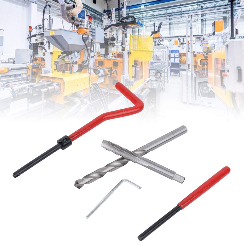 M7 Thread Repair Kit, 25Pcs Metric Threading Tool Insert Coil Helicoil For Auto Repair Kit with Plastic Box