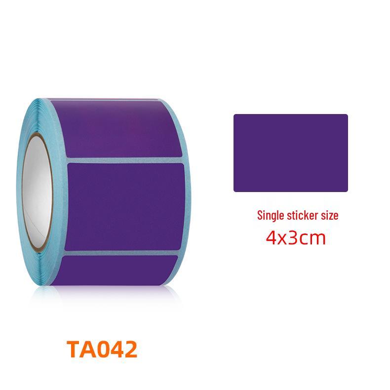 Multicolor Waterproof Thermal Paper Labels: Blank Self-Adhesive Stickers for Barcode Printing in Red and Yellow