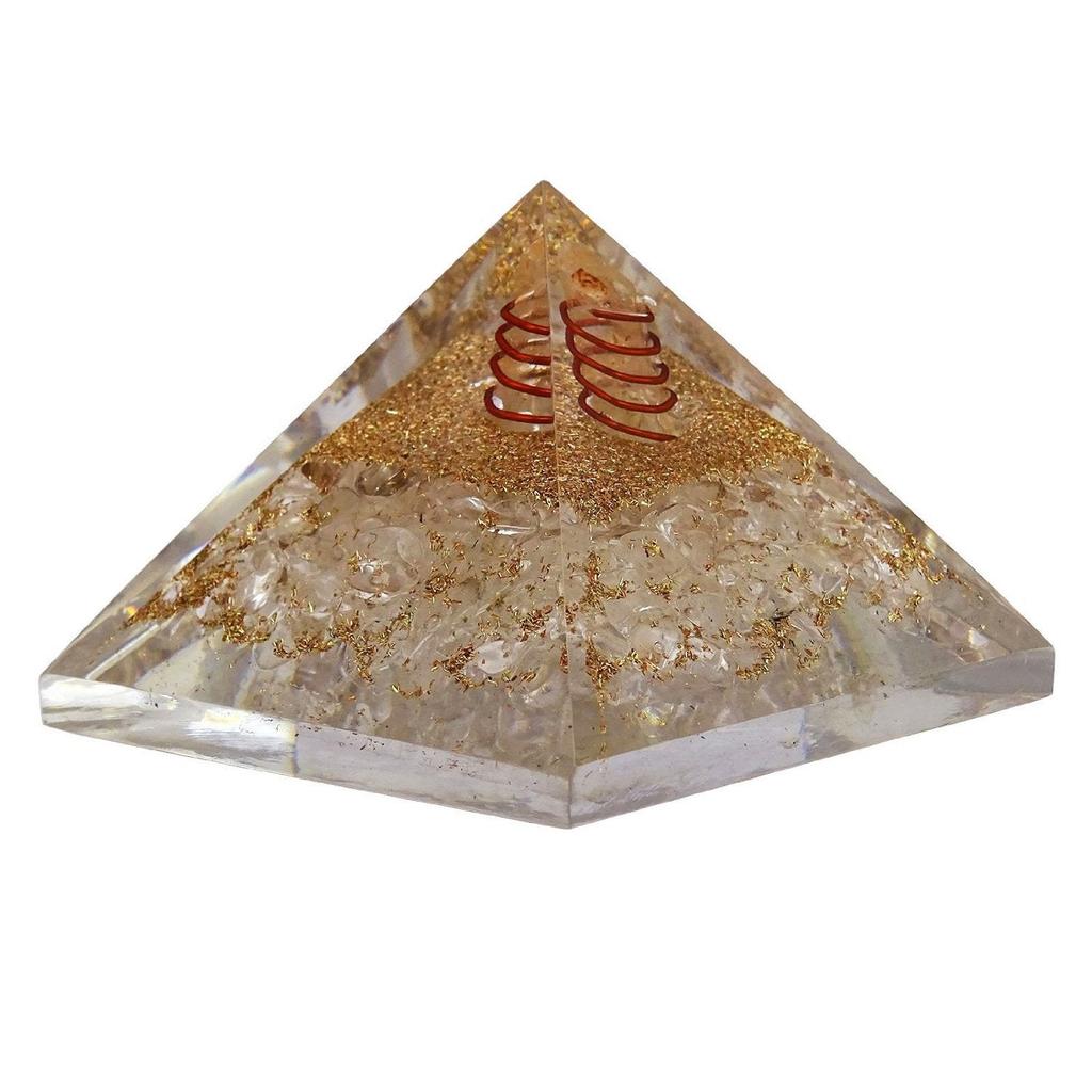 Harmonize Black Tourmaline Healing Crystal Orgone Pyramid EMF Protection Meditation Yoga Energy Generator With Chakra Symobol Home D cor
