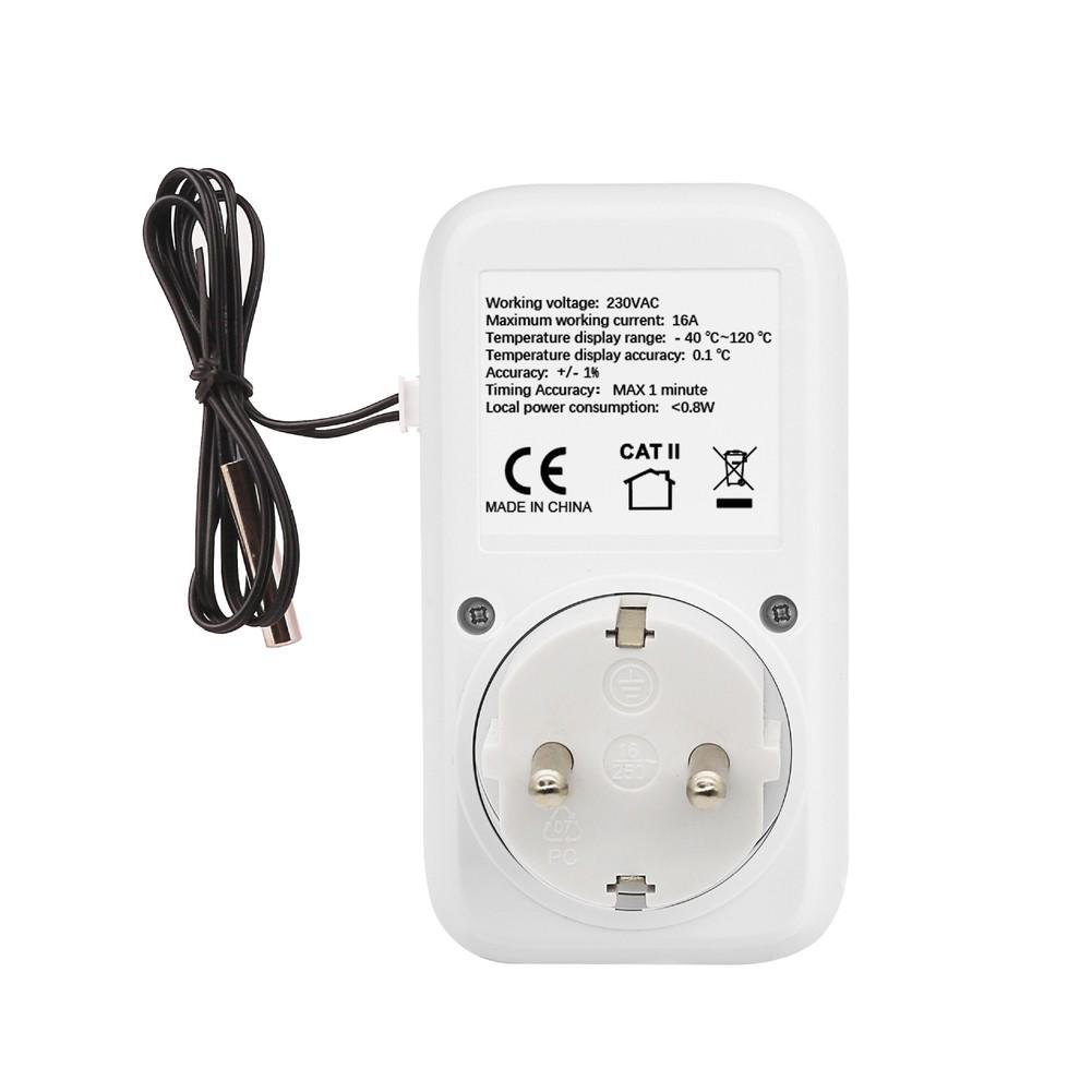 For EU Outlets 16A 230V Relay Temp Controller Home Aquarium Control Reliable Temperature Measurement Tool Digital Thermostat