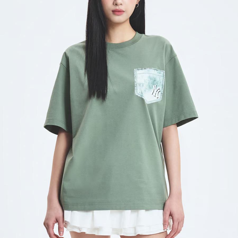 New MLB Monotive New York Yankees T Shirt Unisex Green 3ATSM0753-50KAP