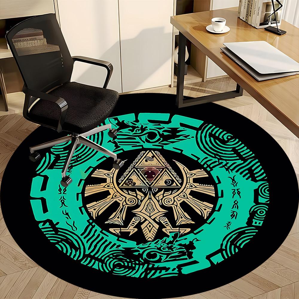 Legend of Zelda Office Round Area Rug,  Under Office Chairs Bedroom Living Room Home Decor A0908171