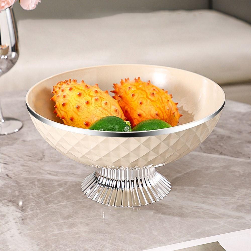 

Large Capacity High-legged Fruit Plate With Drainage Candy Serving Tray Kitchen Fruit Bowls Desk