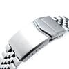 22mm Metall Uhrenarmband Edelstahl Jubilee Armband V-Verschluss für Seiko Prospex Turtle
