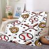 Baseball Theme Printed Blanket - Perfect for Couch, Bed, Travel & Outdoor Use | Machine Washable, Cozy & Durable.