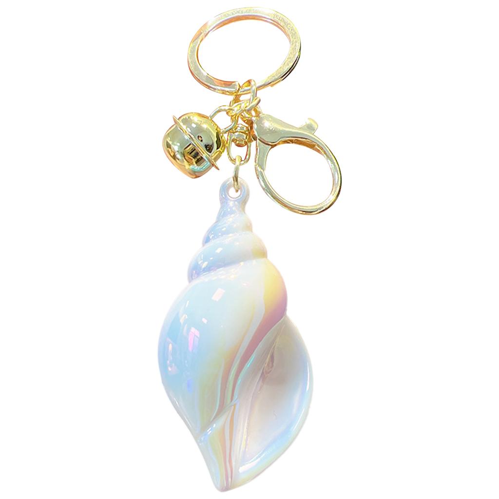 Unikátní klíčenka, doplněk na klíče a taškyKrásný přívěsek ve tvaru mušleKroužky na klíče, šňůrka na telefon pro módní nadšence