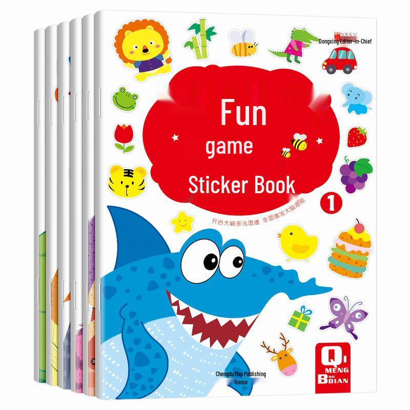 Cartoon Sticker Book for Toddlers: Ages 0-6 Concentration Training