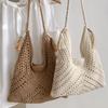 Gewebte Stroh-Tragetasche für Damen Große Kapazität Gewebte Tasche Damen Neue Fransen-Strohtasche Strandurlaub Strand Freizeit Schulter Achseltasche