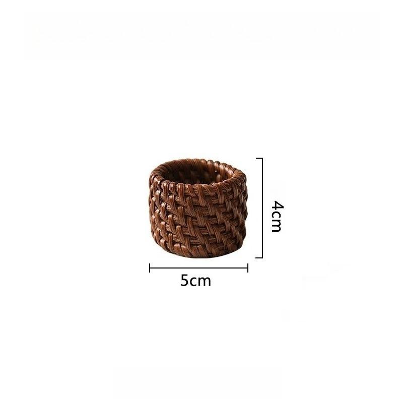 1pc Handmade Rattan Dinner Ring, Napkin Ring, Cloth Ring, Square Handkerchief Ring