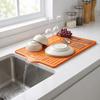 Heat Resistant Kitchen Sink Mat Drainage Function Dish Drying Pad  Home Kitchen