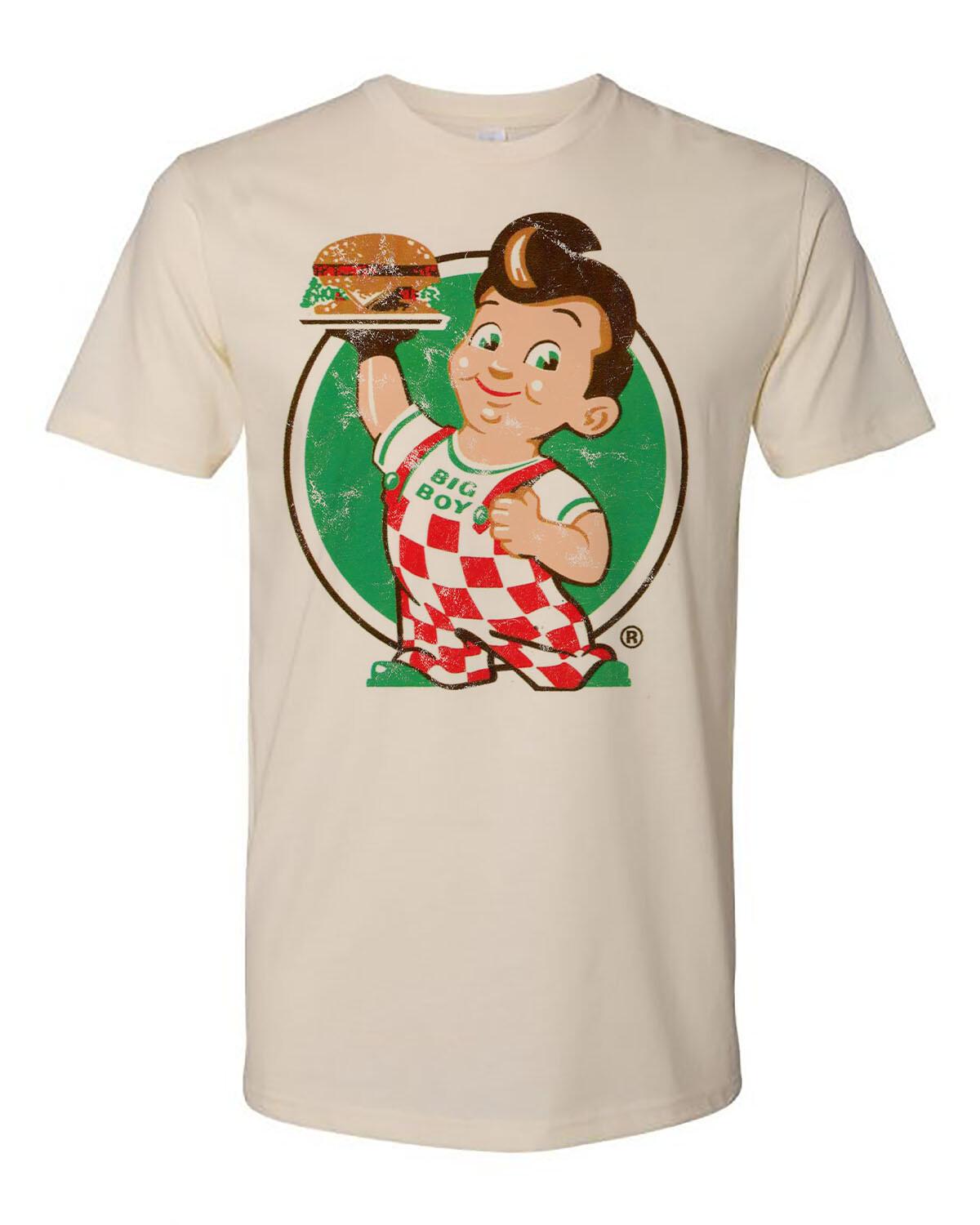 Ретро Футболка Футболка Bob s Big Boy Americana Ностальгия Бургерная S