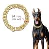 ABS-Kunststoff Hundehalsbandkette Diamant-Einlage Glitzer Bulldogge Halskette Katzenhalsbänder Haustierzubehör Kleine Mittelgroße Hunde Golden