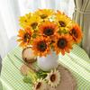 5pcs Artificial Flower Realistic Home Wedding Decor Autumn Floral Arrangement DIY Flowers Bouquet Silk Sunflower