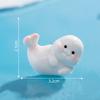 Ornament Miniatură Adorabil din Rășină cu Focă pentru Decor de Birou Tematică Animal Marin Ocean Focă Drăguță de Desene Animate Mini Figurine pentru Acvariu