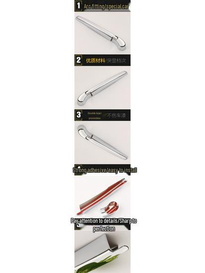 16 X1 Rear Wiper Electroplated Trim Cover - Bright Strip Exterior Car Accessory