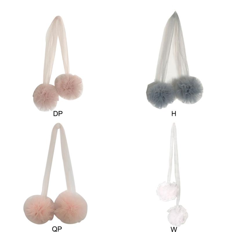 Baby Girls Room Decoration Princess Chiffon Canopy Bed Curtain Net Ball Summer Curtain Net Ball