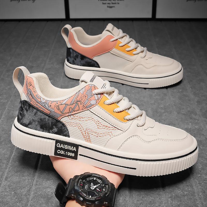 Leisure Shoes Four Seasons Sports Fashion Printed Low-top Board Shoes Every Day Wear Outdoor Street Men Men's Shoes