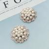 5pcs Rhinestones Buttons Flat Back Ivory Pearl Craft Making Accessories Wedding Invitation Card