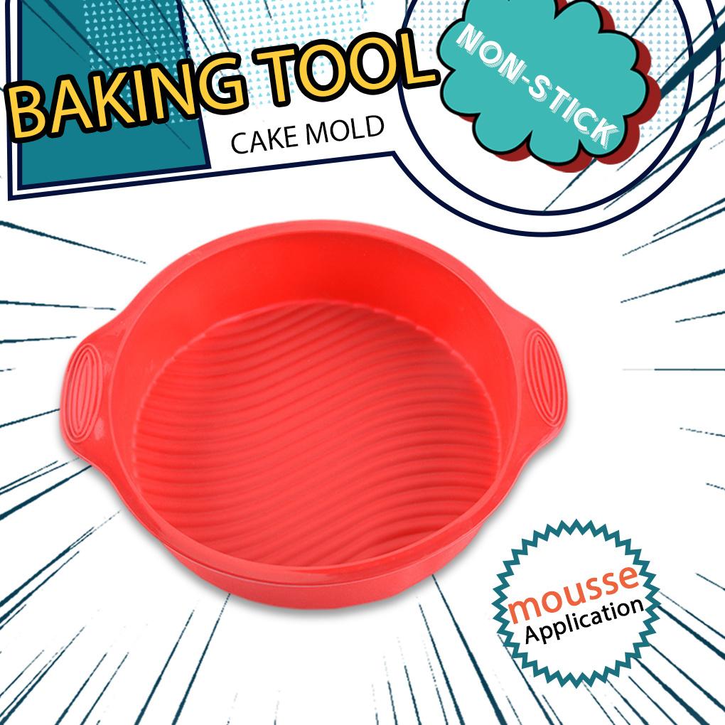New Arrival Round Cake Mold Muffin Non\-stick Baking Pan Resistant Silicone Flexible Mould for Home Bakery