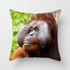 Monkey Apes Polyester Cushion Cover Wild Animal Monkey Raccoon Pattern Throw Pillow Case For Sofa Home Decorative Pillowcase