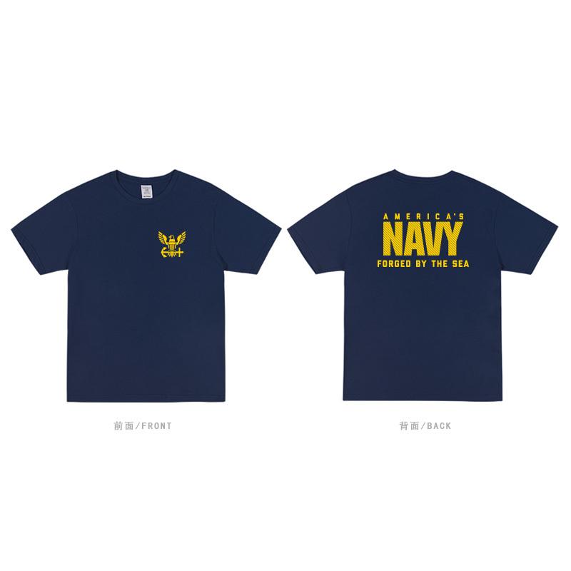 

American College NAVY Shortsleeved Tshirt for Men Summer American Style Trendy Loose Outdoor Tactical Physical Training Suit M