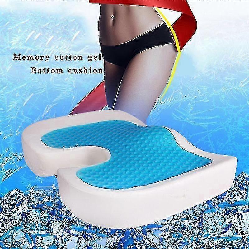 Memory Foam Gel Seat Cushion Non-Slip Back Pain Sciatica Relief Chair Cushions For Home Office Car A