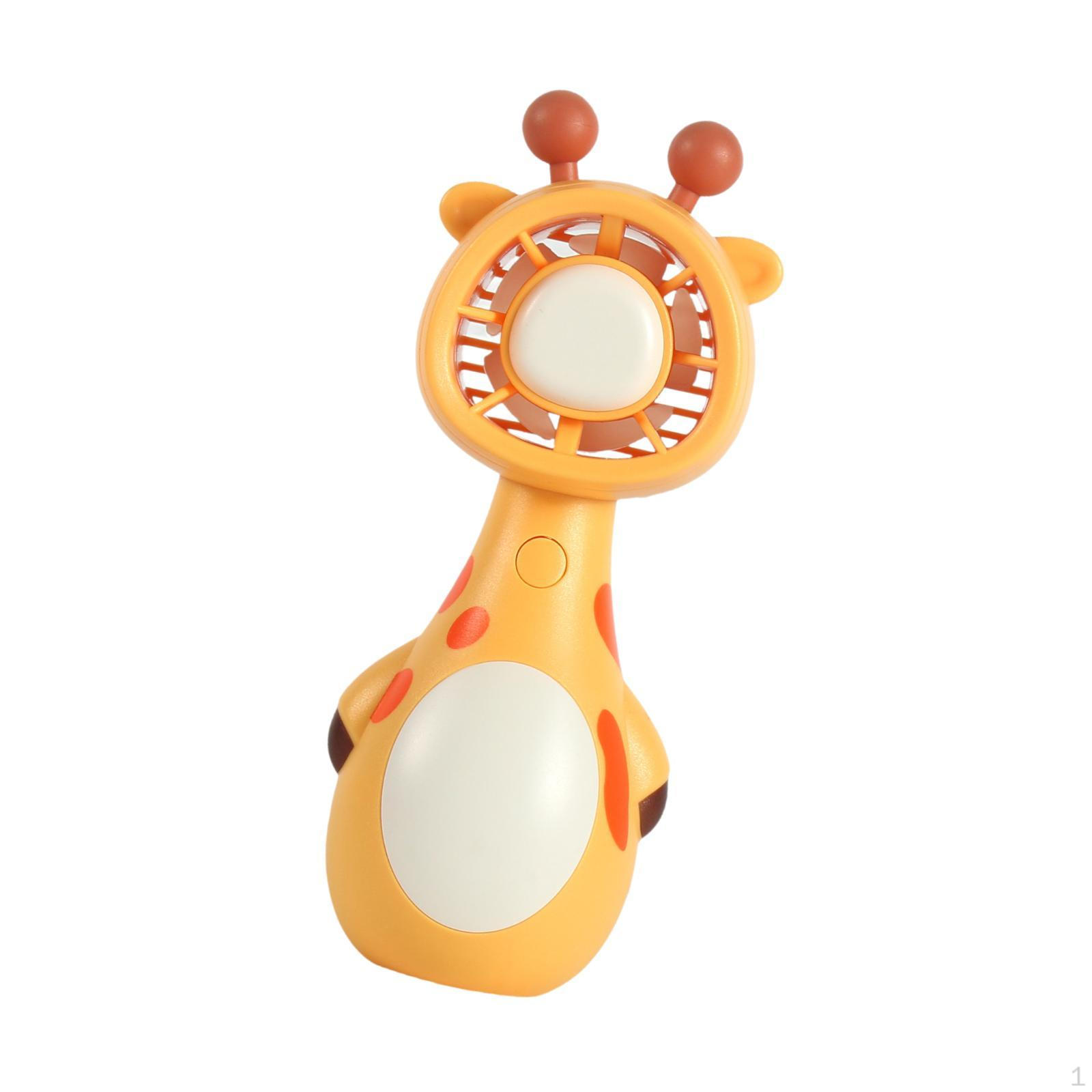 

Мини-ручной вентилятор с очаровательным дизайном в виде животных для путешествий и стола Orange Yellow Deer