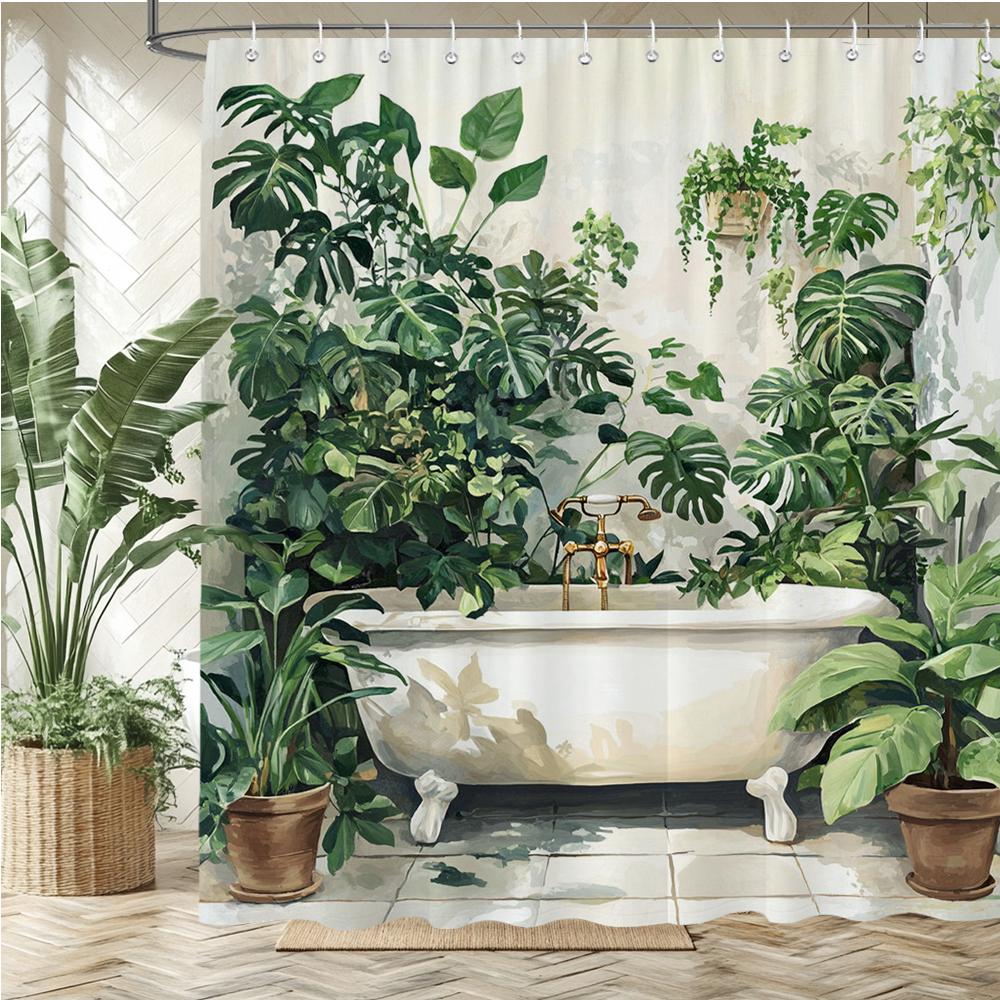 Watercolor red roses flowers and butterflies Shower Curtain Bath Curtain Printing Bathroom Curtains for Home decoration curtain