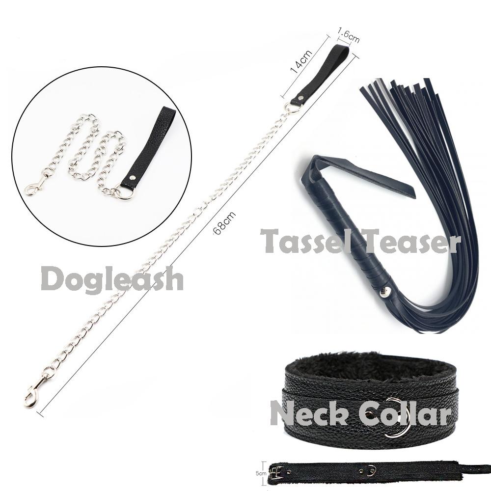 Couple  Adult Toy Flirt Teaser Neck Collar Leash Sex Toy Set SM Slave Erotic Games Toys Tassel Spank Dog Role Play 18+ Toys