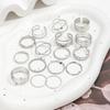 European & American Fashion Niche Design Luxe Plain Ring Set for Women