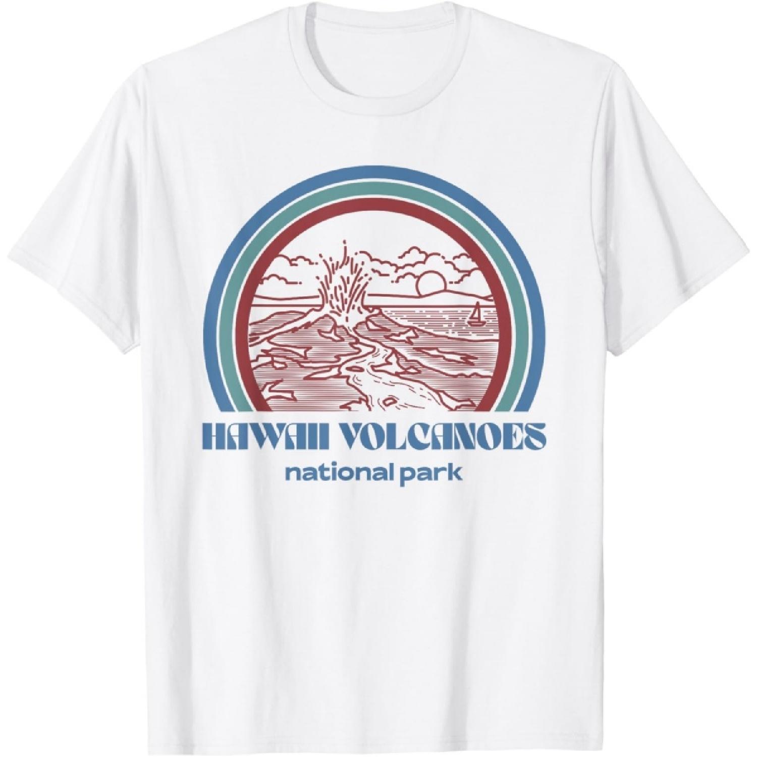 Hawaii Volcanoes National Park Retro Vintage Style Outdoor T-Shirt XXXXXL белый