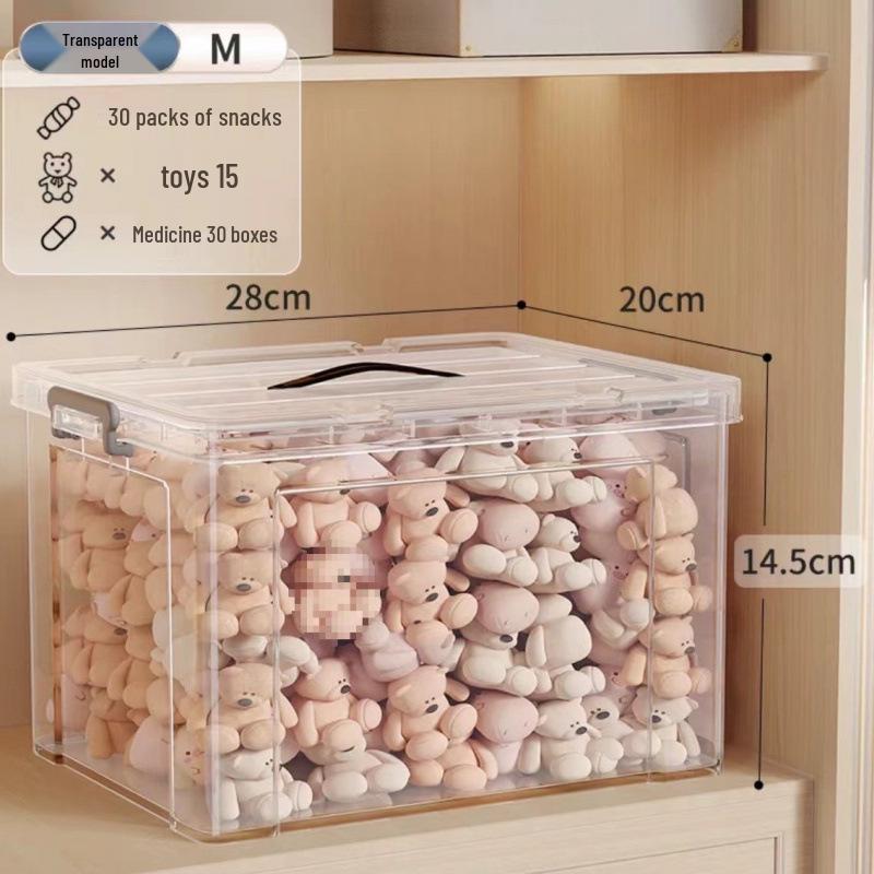Transparent Large Capacity Storage Box for Clothes, Toys, Snacks