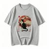 Cute Anime Cat Japanese Retro Fun Cat Pattern Tshirt Y2k Tshirt Unisexs Tshirt Summer Streetwear Graphic T Shirts Personality