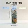 1PC Green Skull Head Art 750ml sports water bottle leakproof straw lid outdoor office home