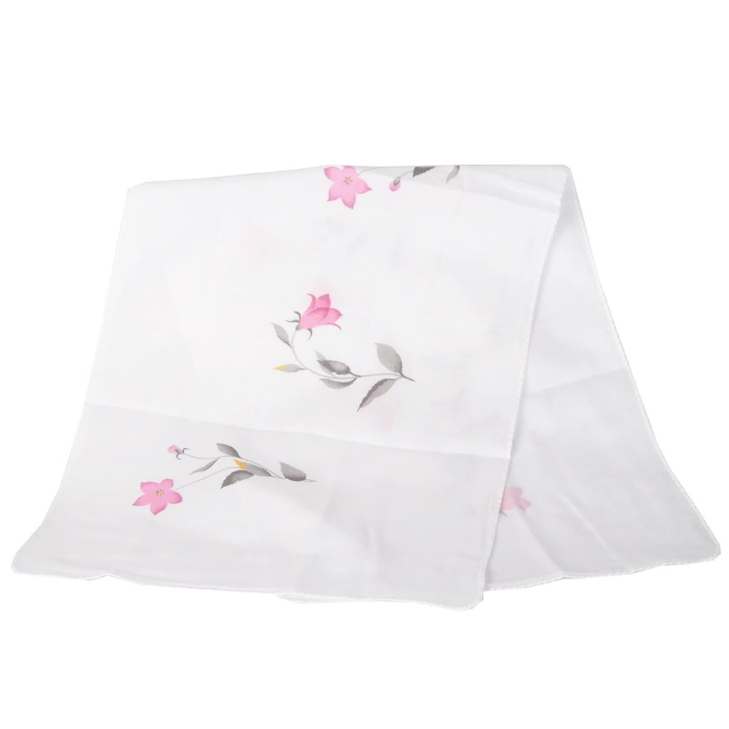 WKG Gauze Tenugui hand 1 Made in Japanese Bellflower (Japanese towel), piece, Japan, Senshu-made, pattern, double-layered, 21. (pink)