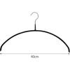 Mawa Non-Slip Hangers 40cm Black 20-Pack German Made