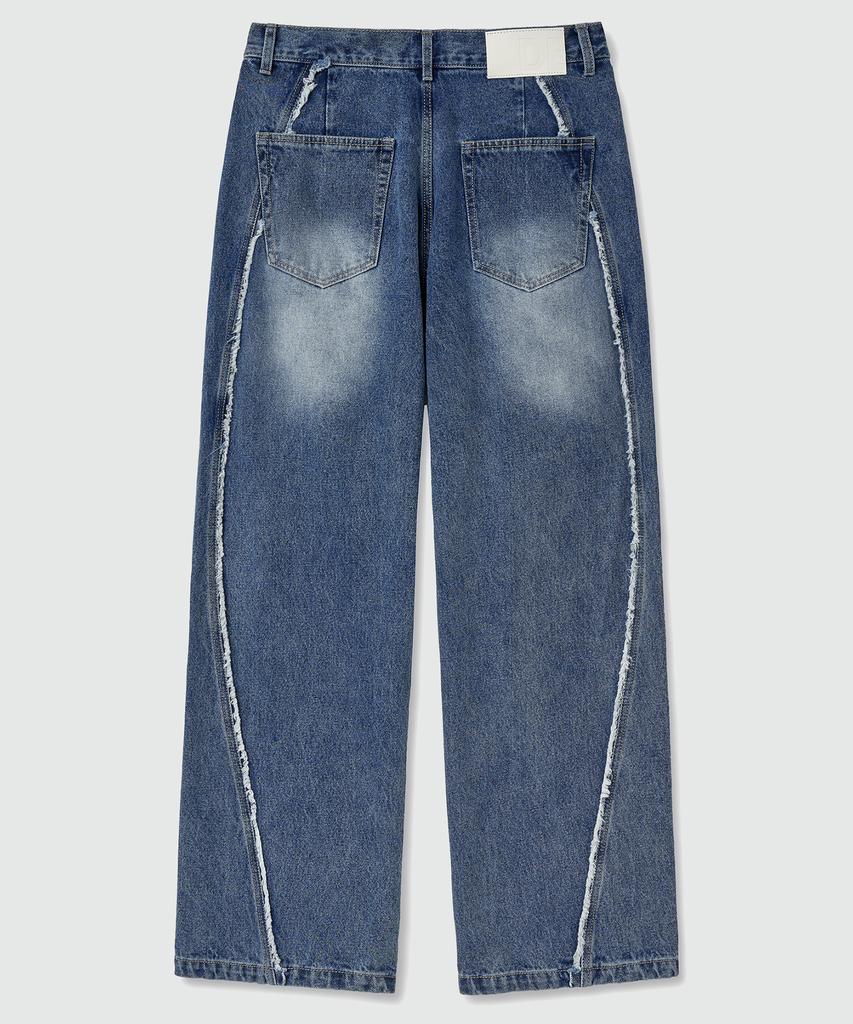 DECET Curved Wide Jeans Dcpt033Scblueb