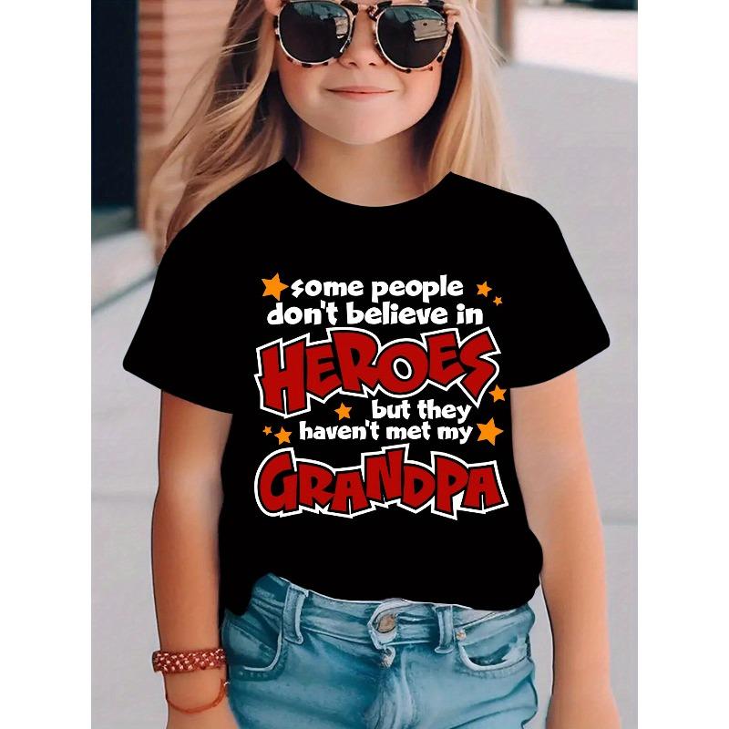 

European sizes Summer Fashion Short-Sleeve T-Shirt for Girls Featuring Letter Elements, a Casual And Versatile Top 98cm чёрный