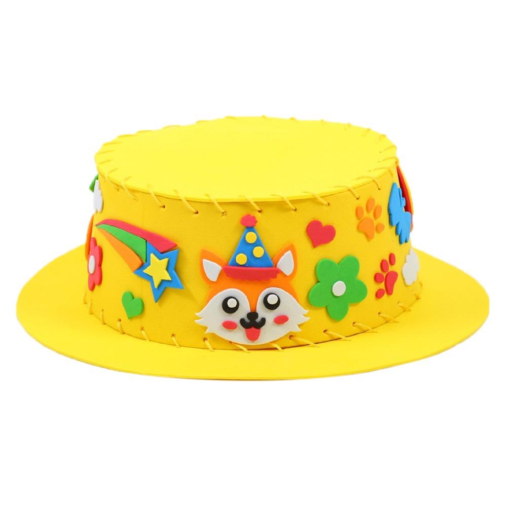 Creative Diy Sewing Eva Hat Puzzle Early Education Cartoon Animal Hat Cap Diy Project
