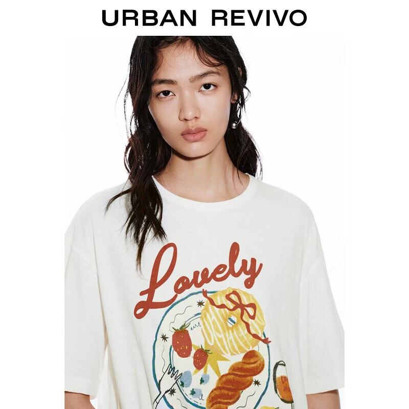 UR2026 Women's Cotton Round Neck Printed T-shirt
