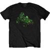 Men's Gorillaz Group Green Geep (Back Print) Slim Fit T-shirt XX-Large Black