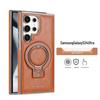Samsung S26 Ultra Leather Magnetic Stand & Drop-proof Racket Case