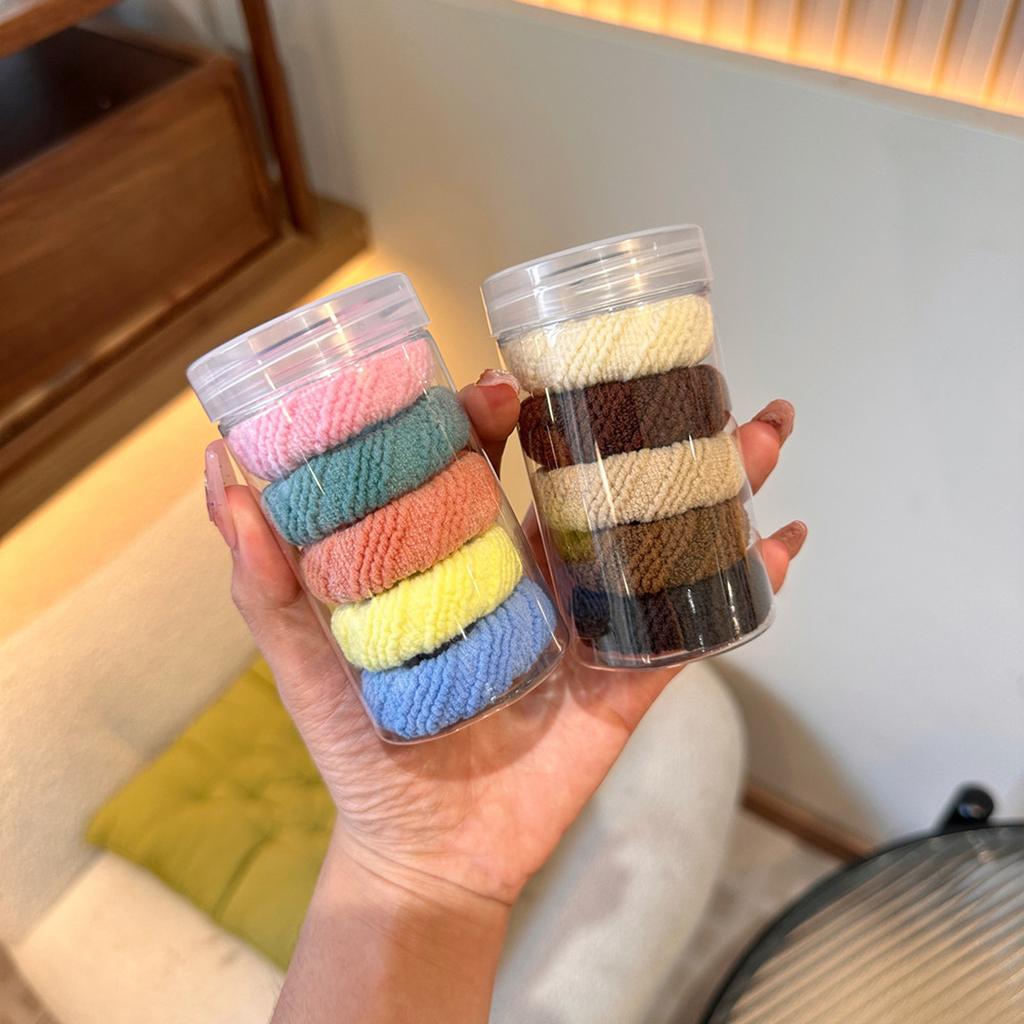 Seamless Hair Ties Elastic Headbands Made with Polyester and Spandex for All Hair Types Gentle on Hair No Breakage
