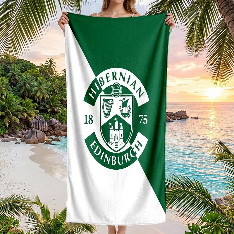 Asciugamano da Spiaggia Hibernian FC Asciugatura Rapida Microfibra Assorbente Portatile da Viaggio per Nuoto