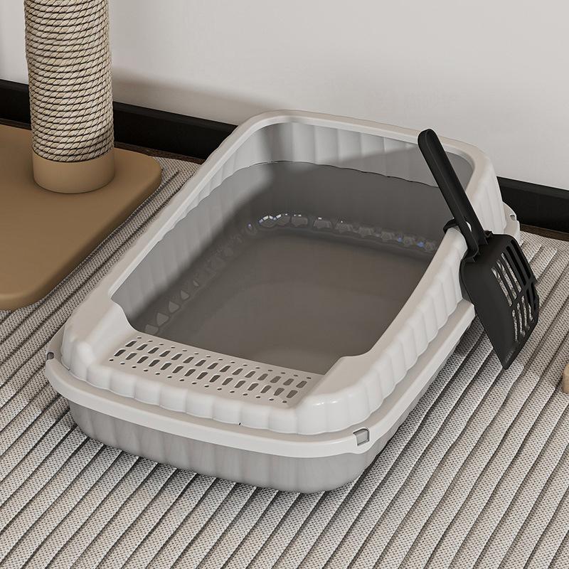 Cat Litter Box Semi-closed Open Splash-proof Cat Excrement Basin Cat Toilet Large Thickened Cat Kitten Potty
