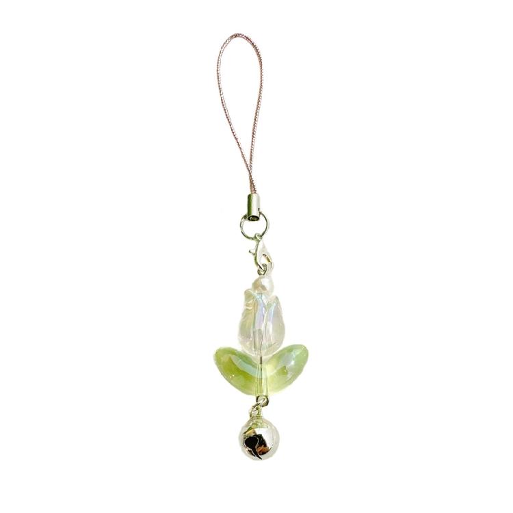 Tulips Flower Bell Hangings Pendant Phone Strap Cute Bag Decoration for Girls