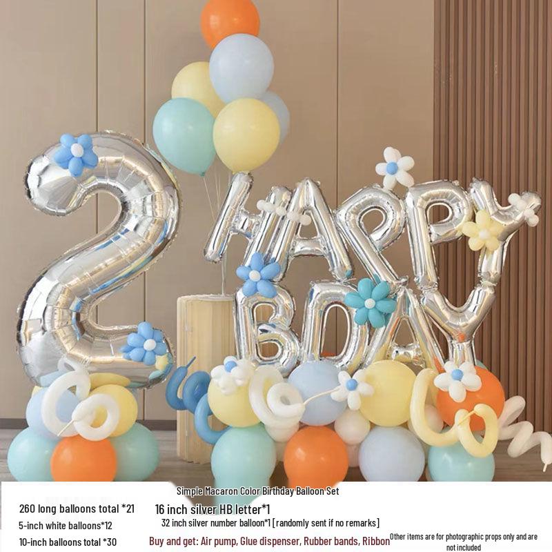 Narozeninová balónová stěna pro princeznu v korejském stylu pro chlapeckou a dívčí párty