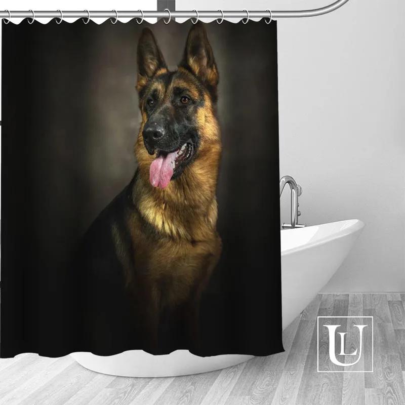 Benutzerdefinierte Deutscher Schäferhund Hund Duschvorhang MEHRERE GRÖSSEN Wasserdichtes Stoff Duschvorhang für Badezimmer Dekoration Dropshipping