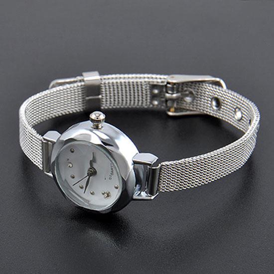 Nouveau hiver Quartz alliage mince femmes fille maille bande Bracelet robe montre-Bracelet cadeau